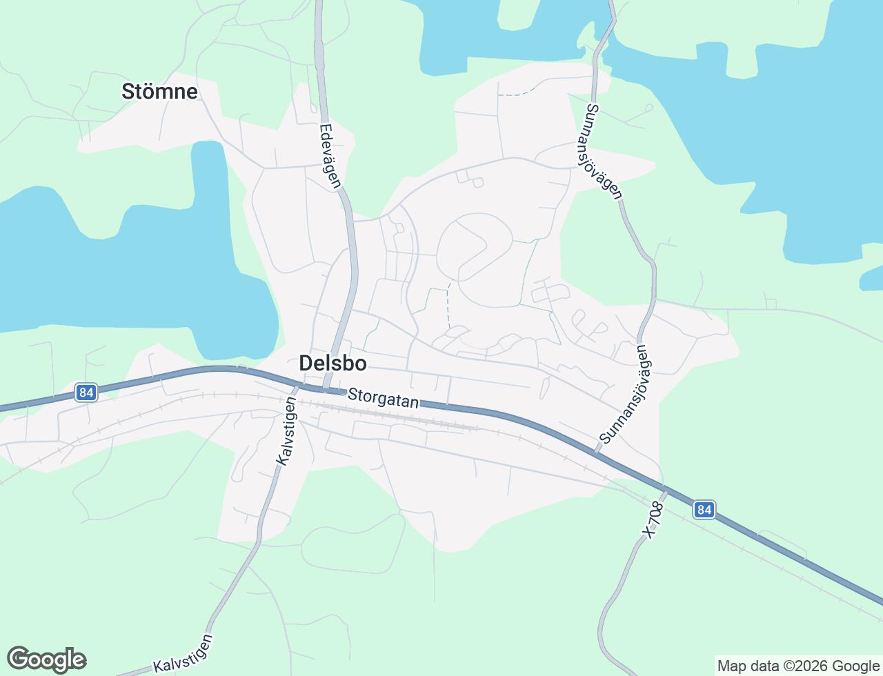Karta över Björkgatan 11 i 70 Delsbo