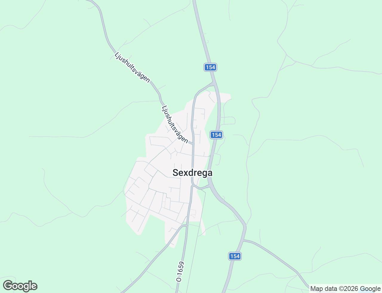 Karta över Ljushultsvägen 1G i 77 Sexdrega