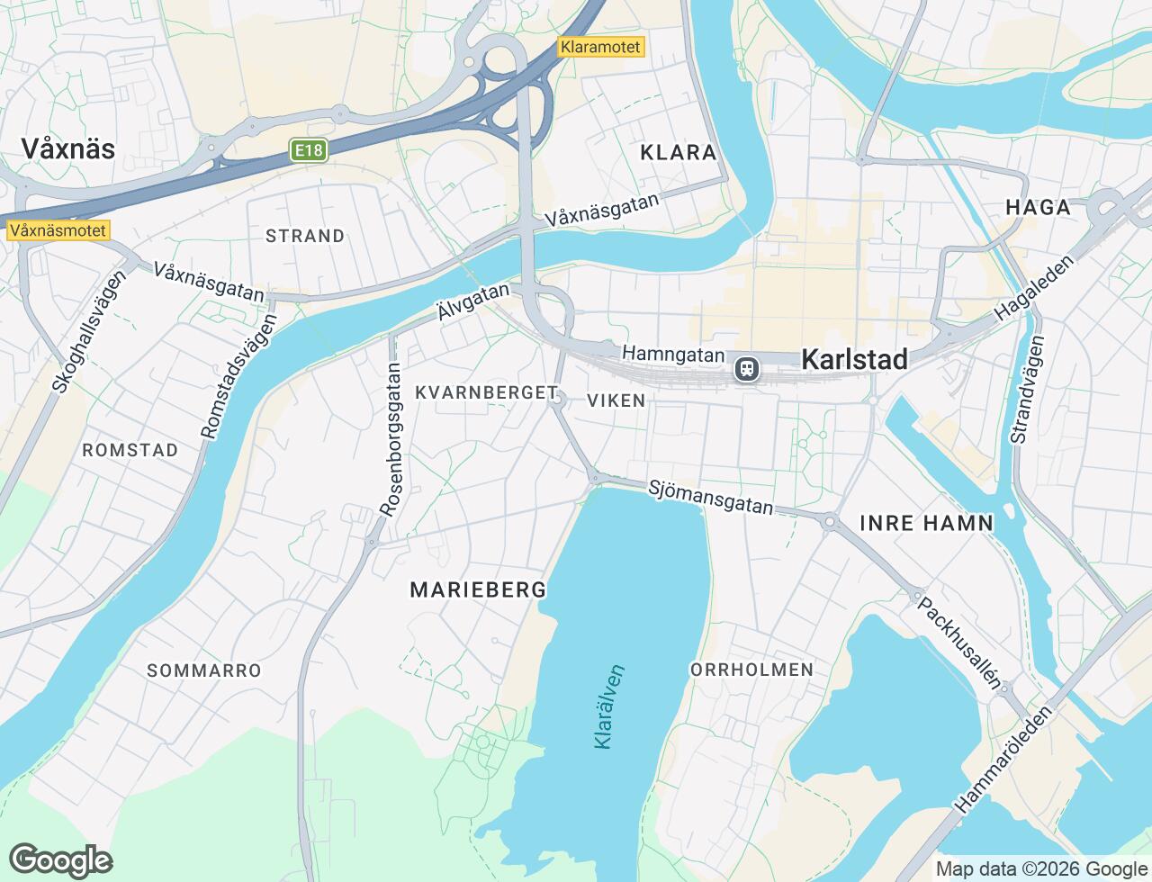 Karta över Jungmansgatan 6A i 28 Karlstad