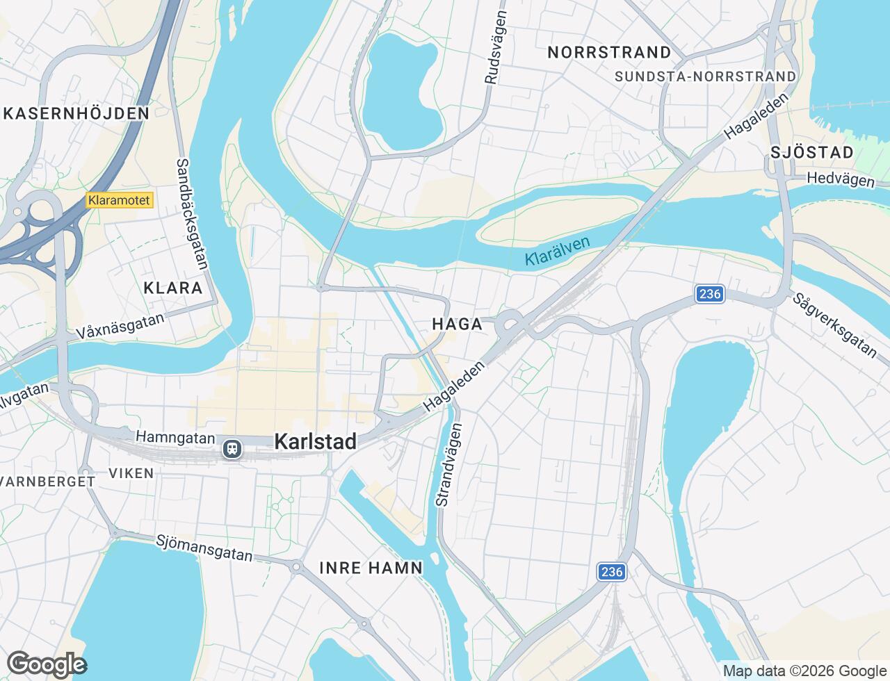 Karta över Nygatan 6 i 20 Karlstad