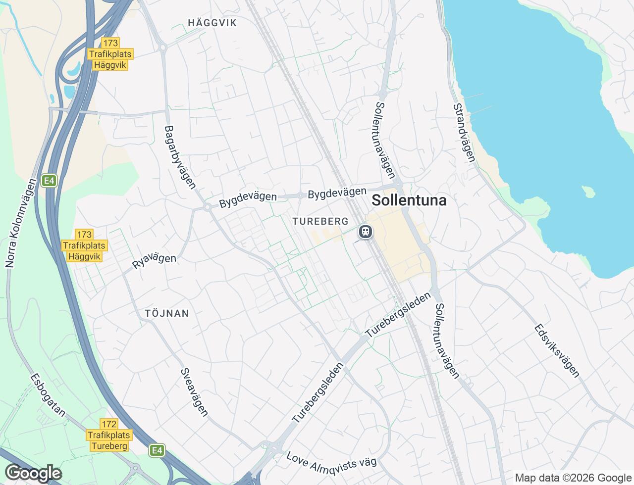 Karta över Malmvägen 18A i 60 Sollentuna
