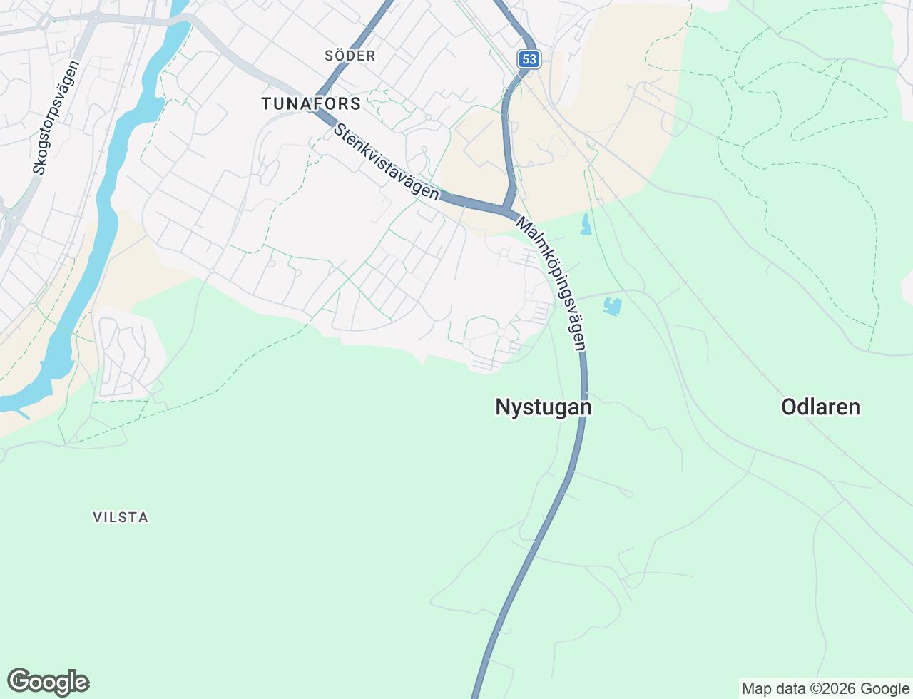 Karta över Skrinnarvägen 20 i 59 Eskilstuna