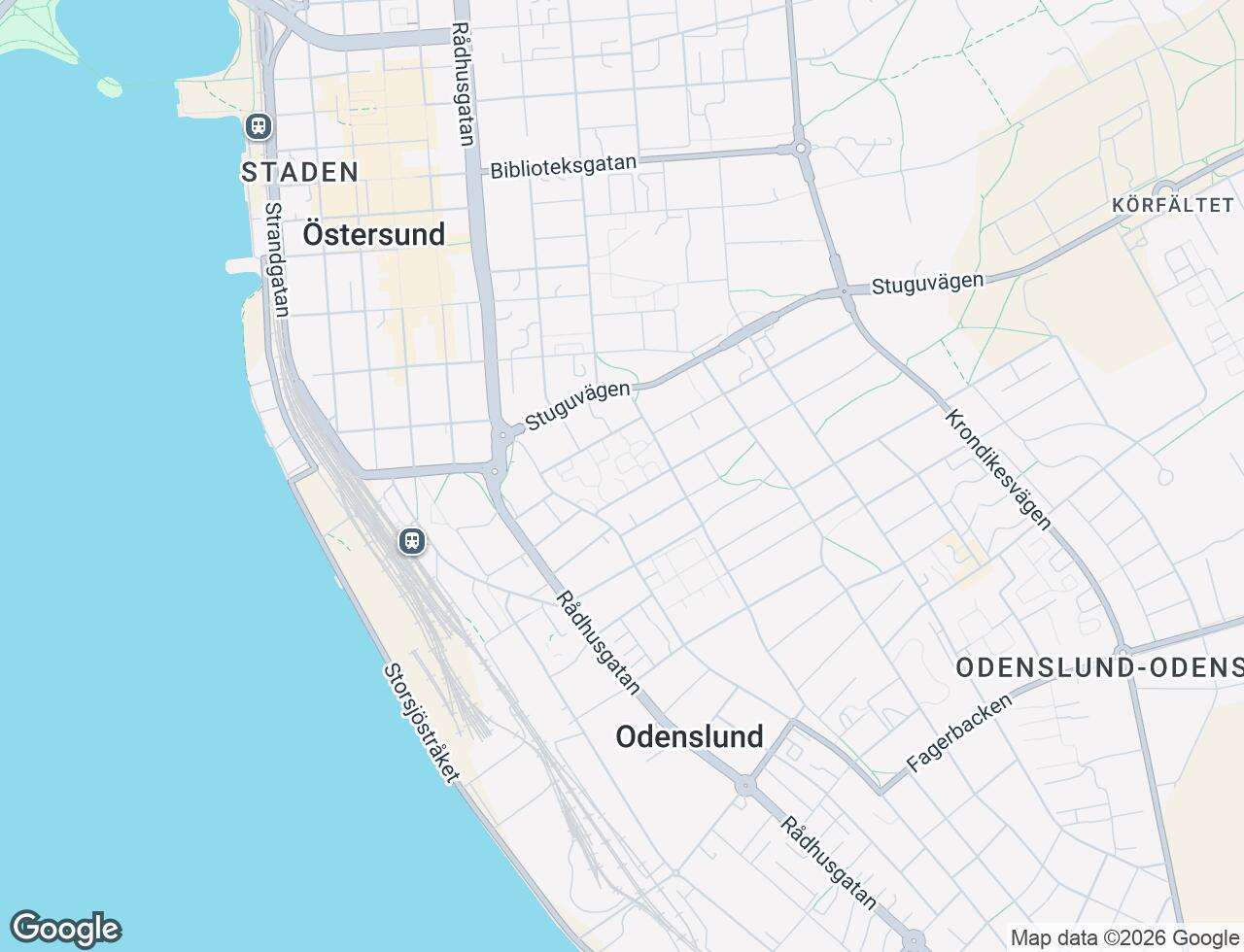 Karta över Ängegatan 5C i 36 Östersund