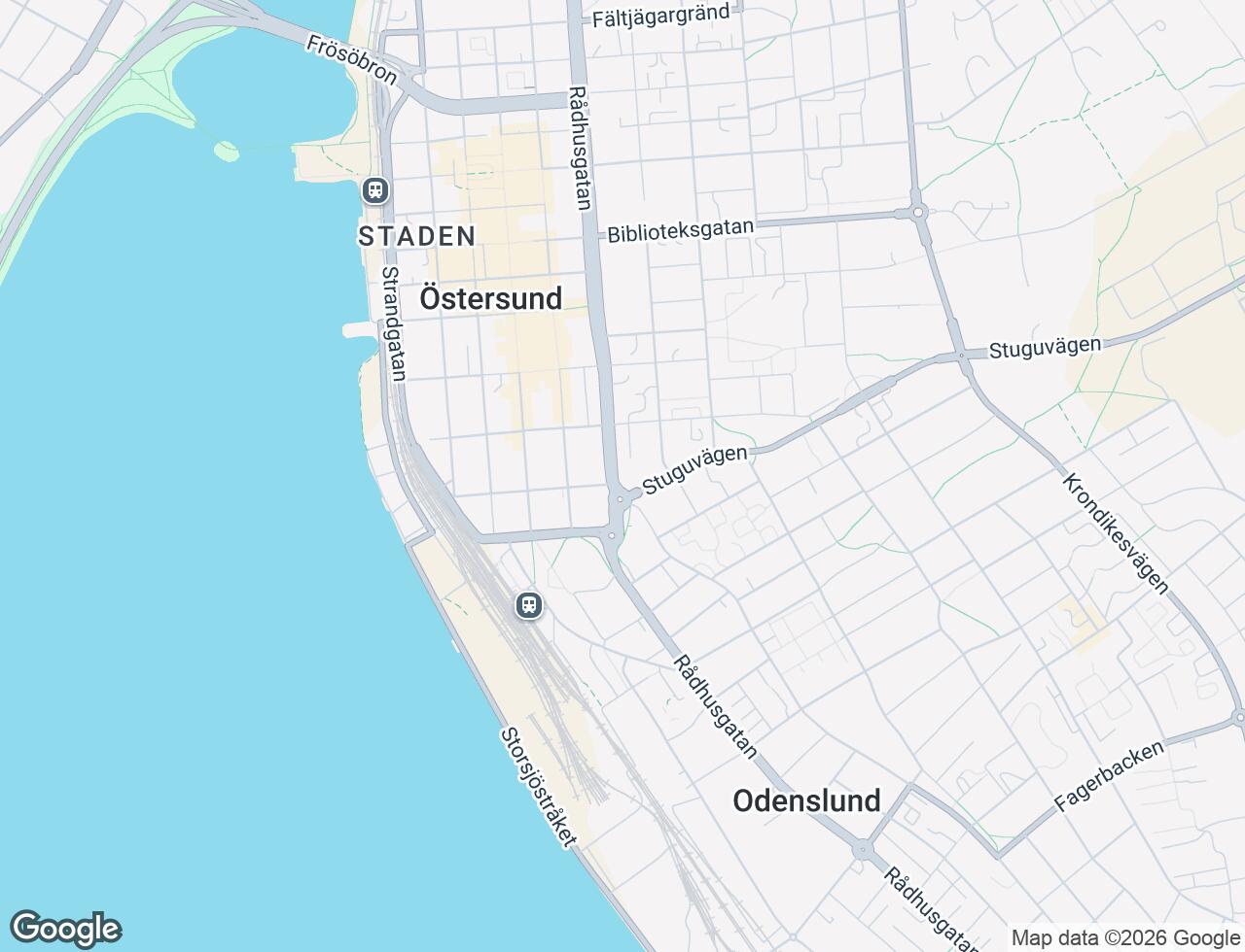 Karta över Rådhusgatan 41D i 35 Östersund