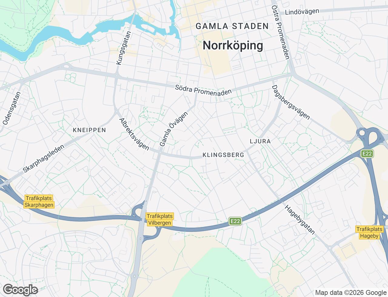 Karta över S:t Olofsgatan 25 i 55 Norrköping