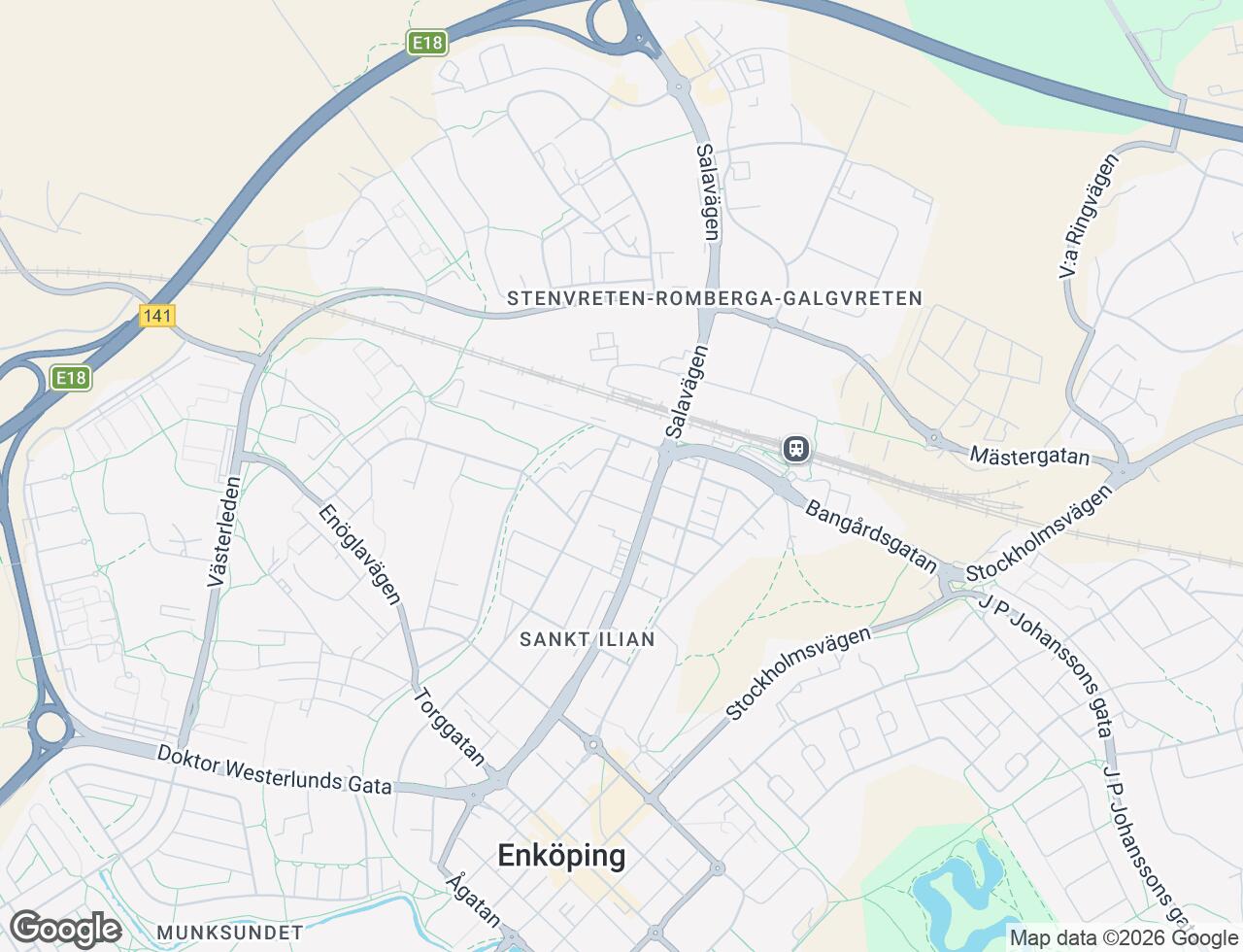 Karta över Sankt Larsgatan 17 i 34 Enköping