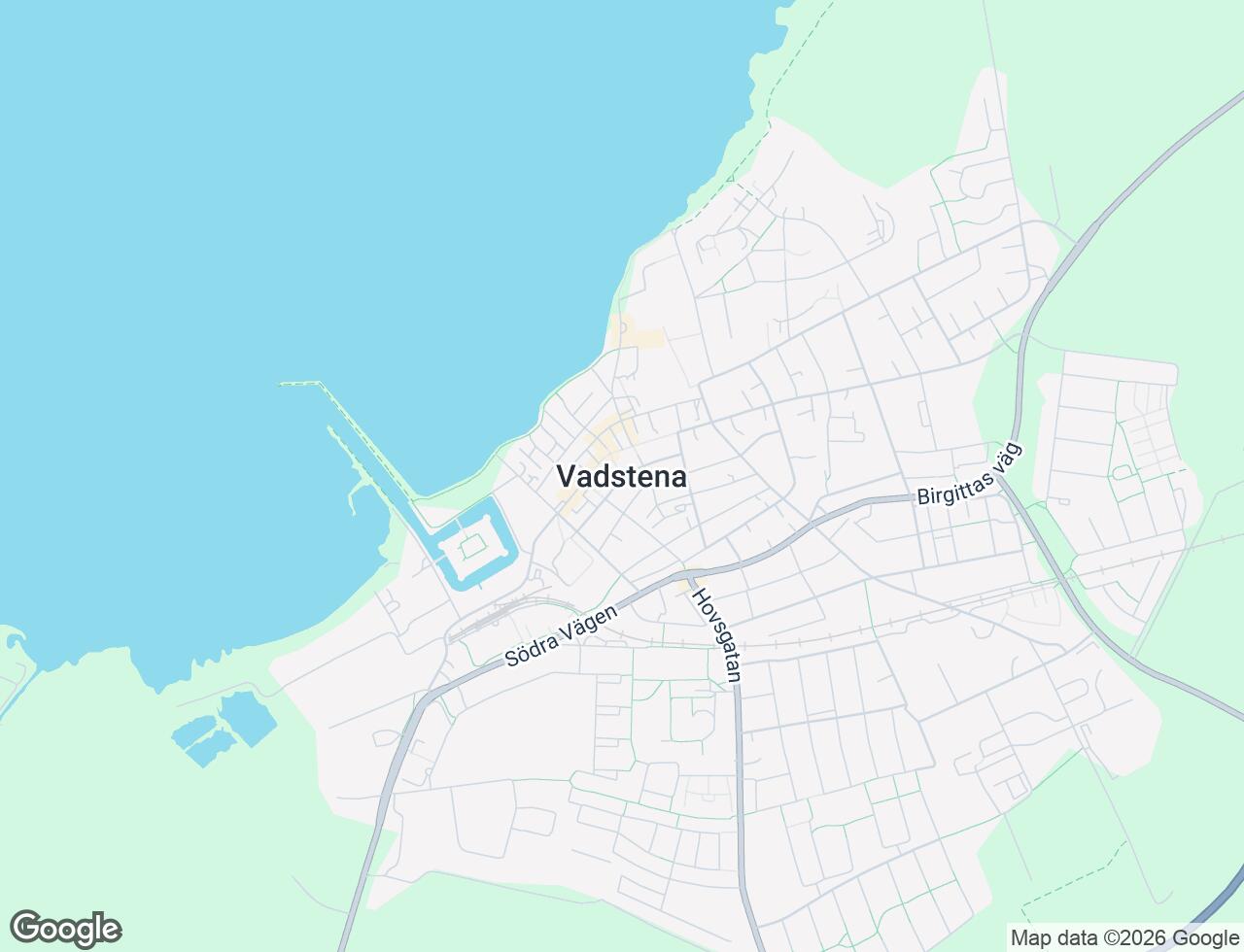 Karta över Vadstena i Sverige