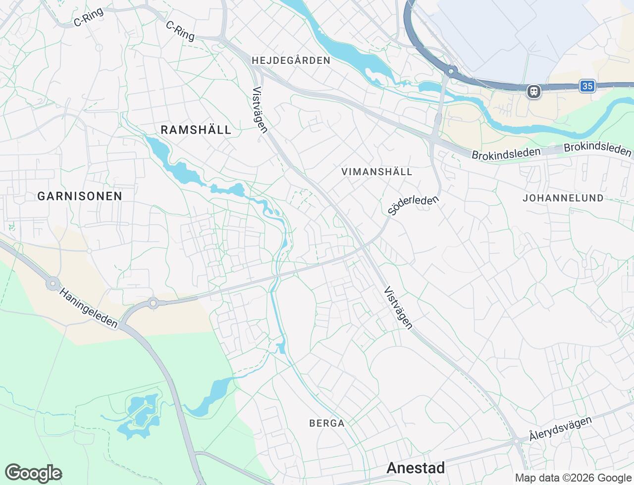 Karta över Prästbolsgatan 40A i 33 Linköping