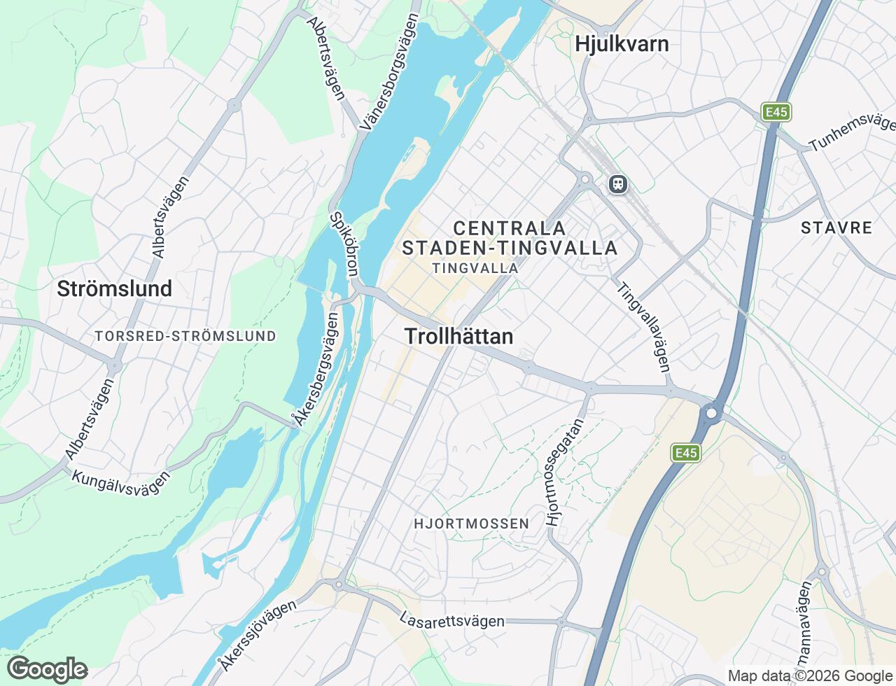 Karta över Drottninggatan 39 i 33 Trollhättan