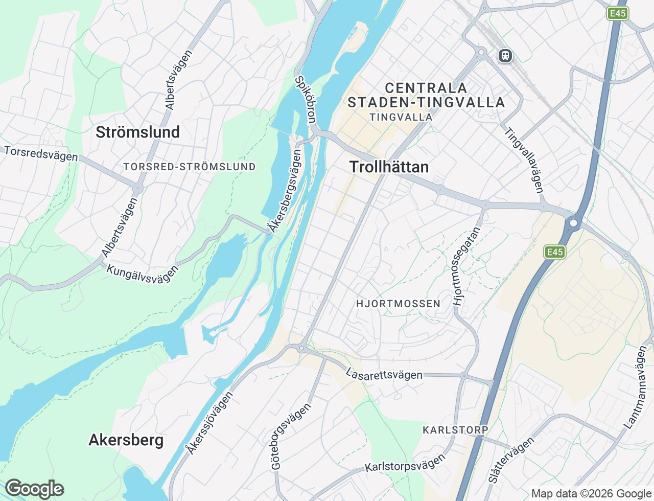 Karta över Stora Håjumsgatan 8A i 35 Trollhättan