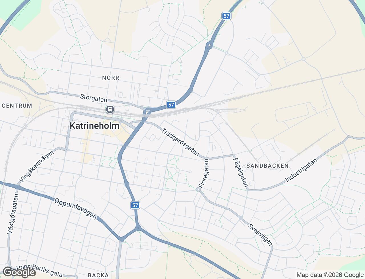 Karta över Trädgårdsgatan 11F i 33 Katrineholm