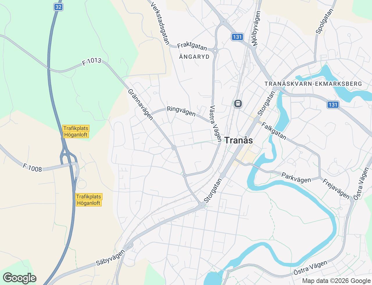 Karta över Majorsgatan 18B i 41 Tranås