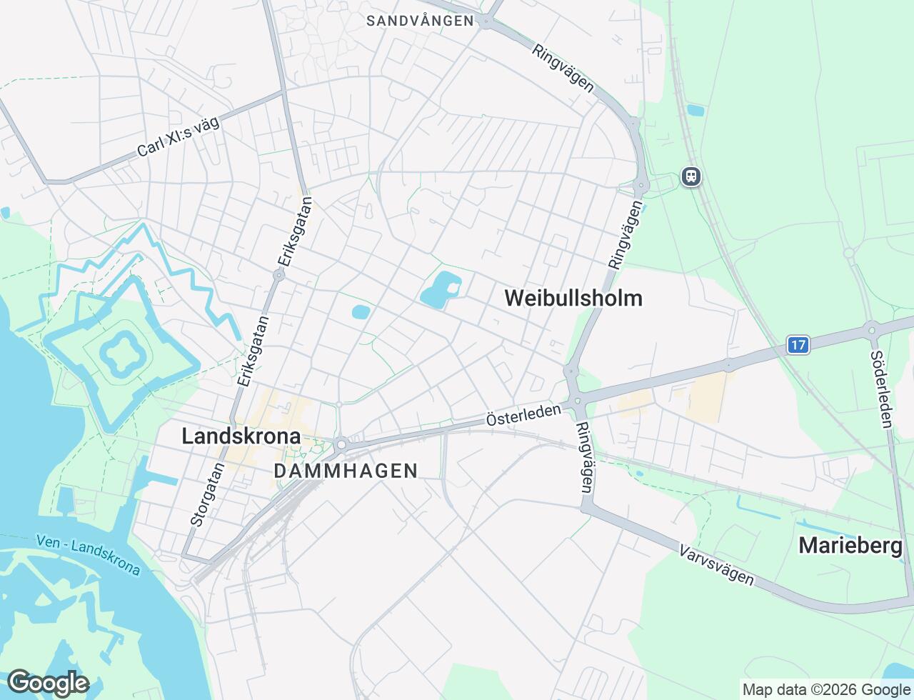 Karta över Viktoriagatan 3 i 35 Landskrona