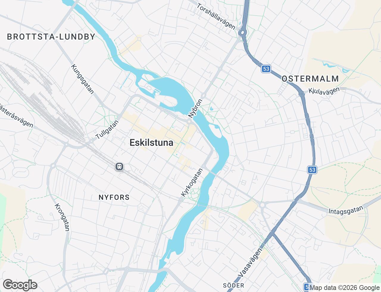 Karta över Rademachergatan 11 i 19 Eskilstuna