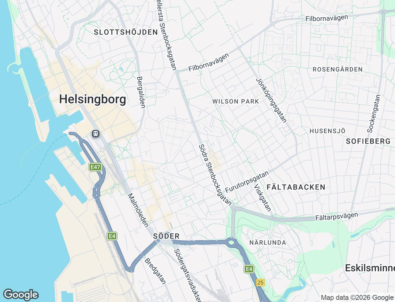 Karta över Visitörsgatan 11 i 48 Helsingborg