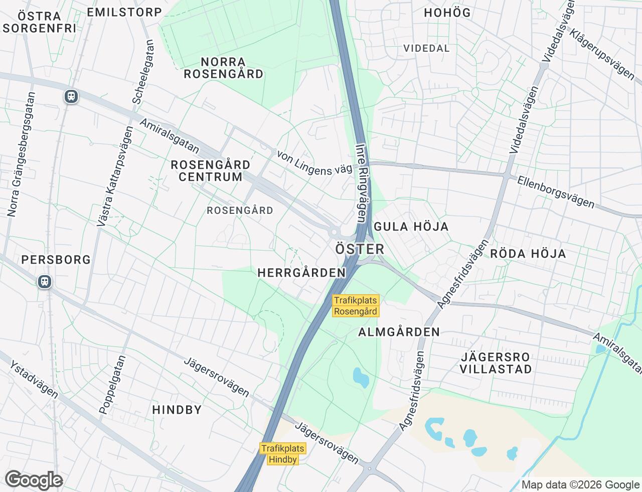 Karta över Ramels väg 55 i 69 Malmö