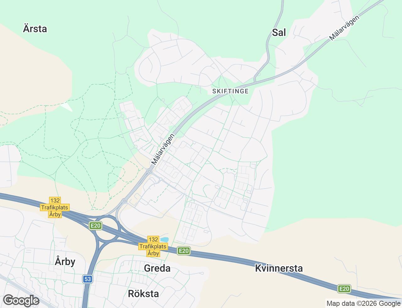Karta över Rosstorpsvägen 14A i 54 Eskilstuna