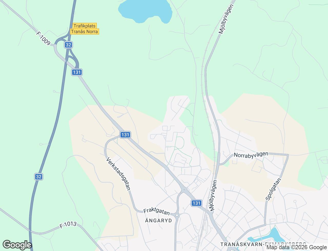 Karta över Beckhemsvägen 28 i 42 Tranås