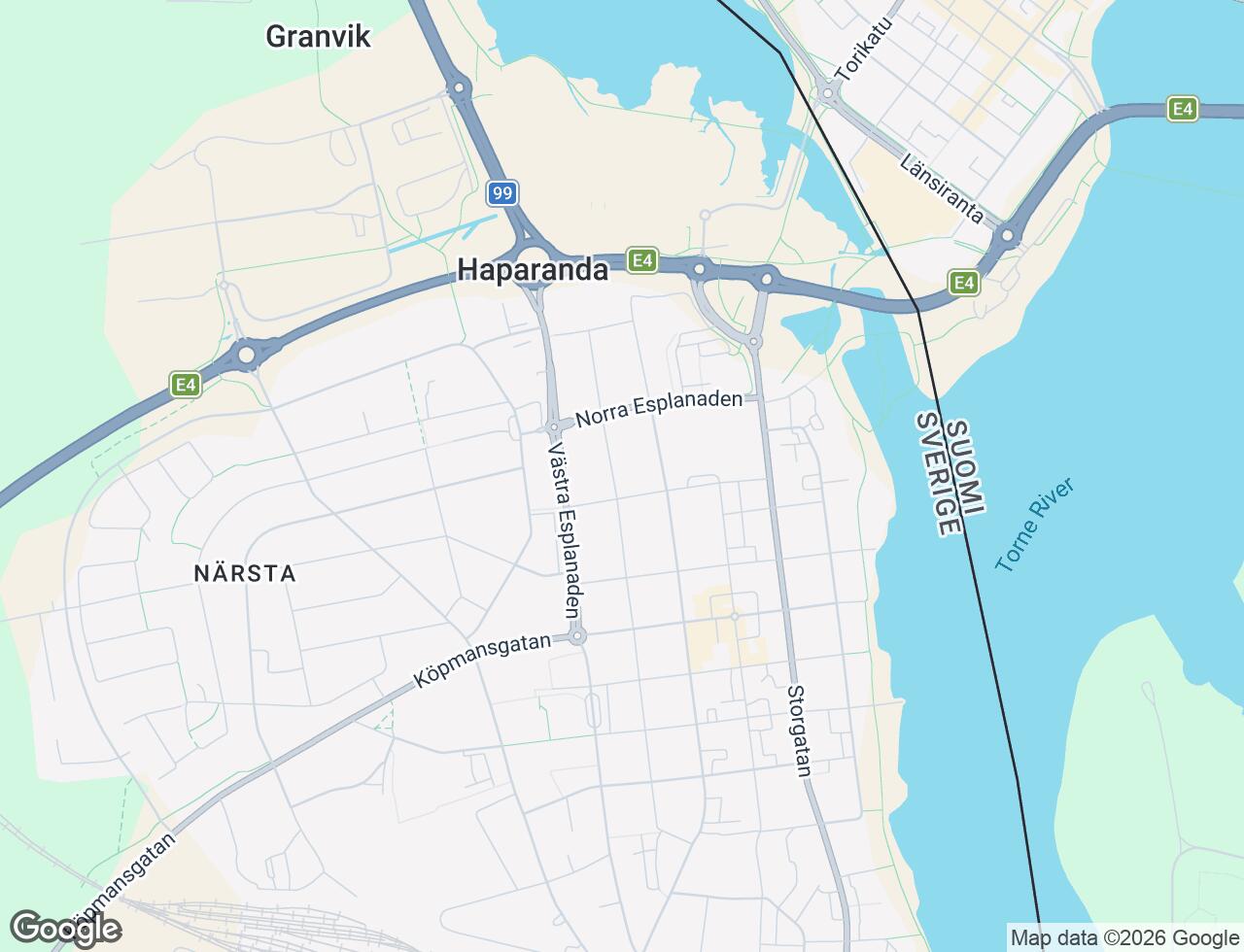 Karta över Repslagaregatan 42B i 31 Haparanda