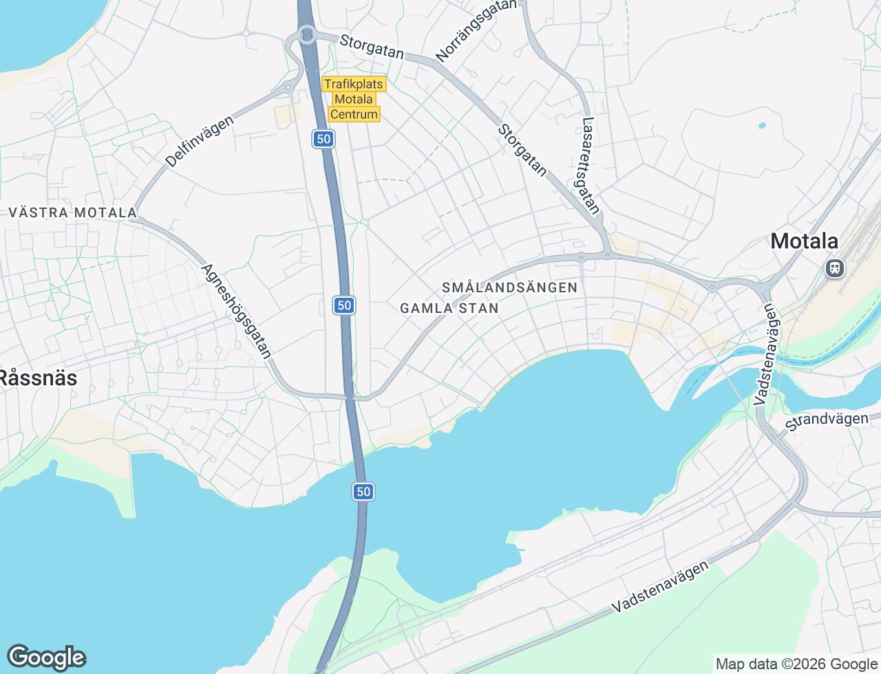 Karta över Drottninggatan 57 i 27 Motala