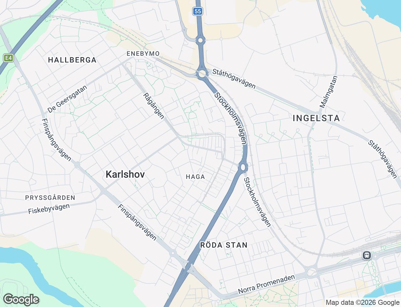 Karta över Breda vägen 19B i 14 Norrköping