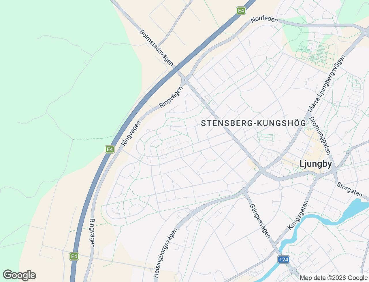 Karta över Rönnäsvägen 26 i 33 Ljungby