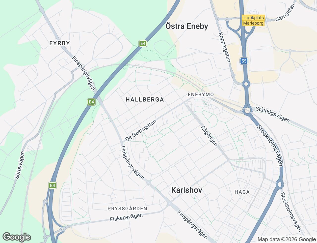 Karta över De Geersgatan 69 i 08 Norrköping