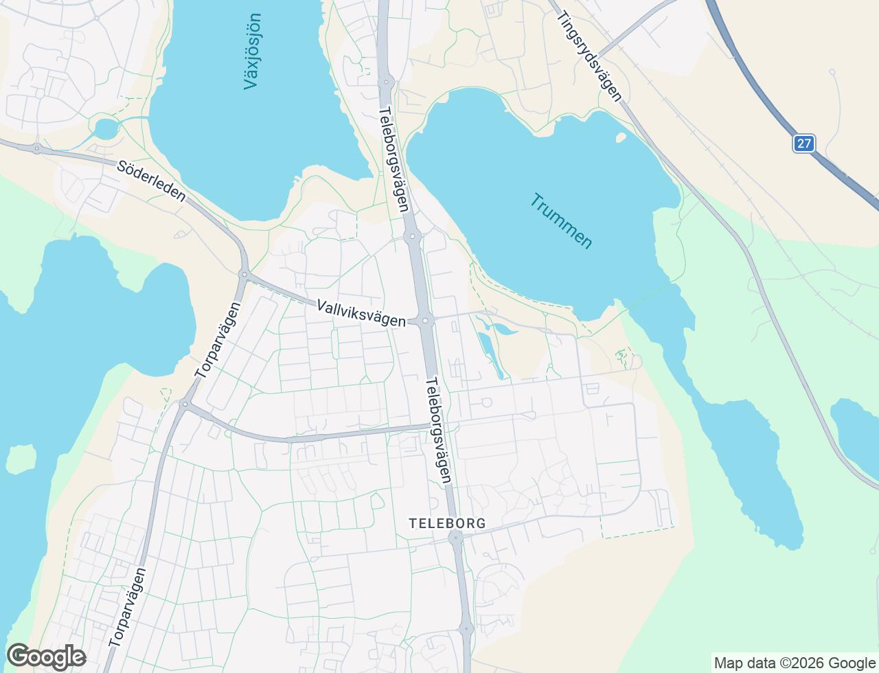 Karta över Framtidsvägen 7B i 22 Växjö