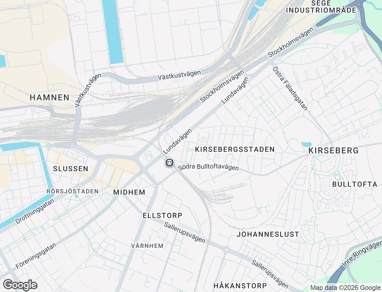 Karta över Vattenverksvägen 5 i 21 Malmö