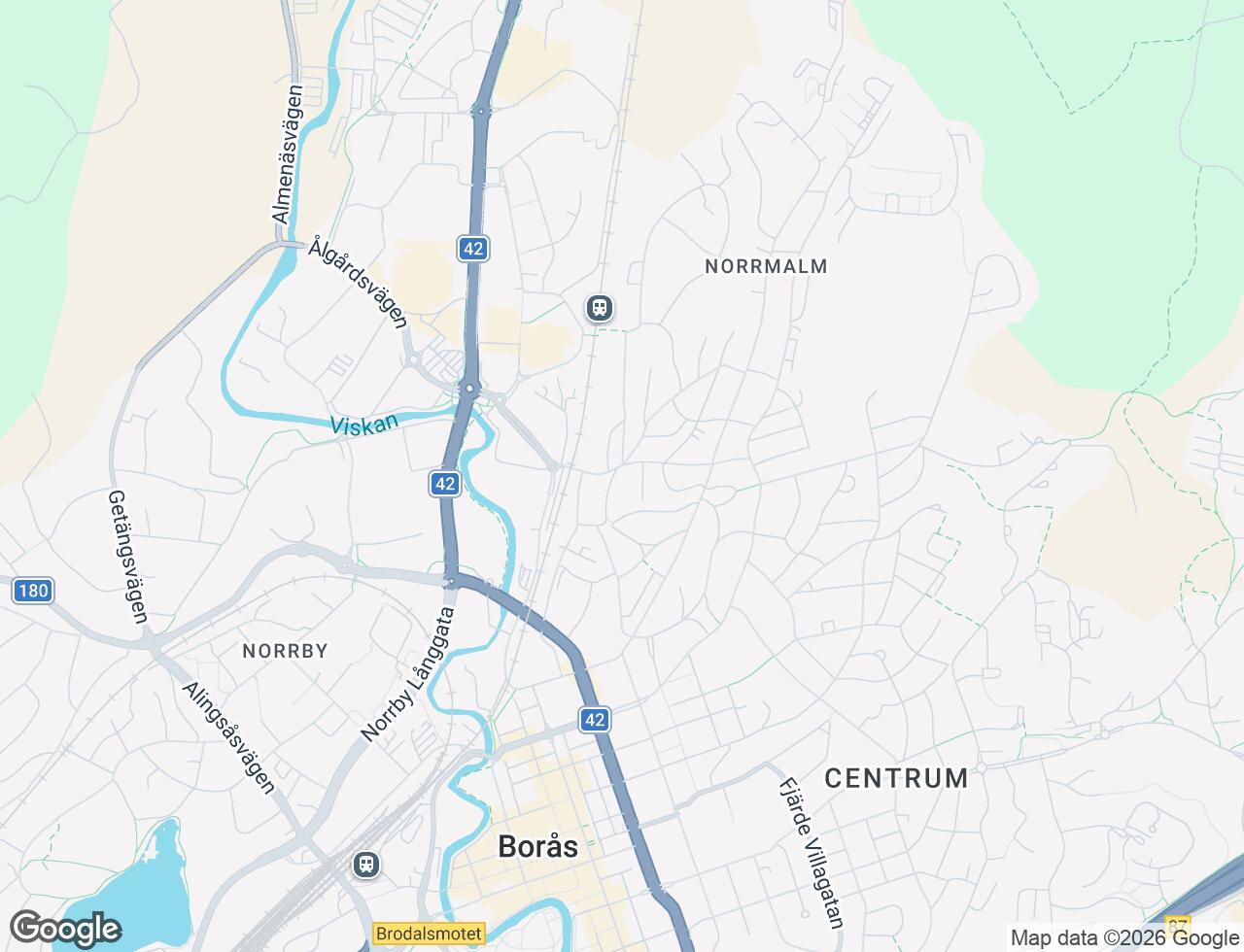 Karta över Fleminggatan 8A i 34 Borås