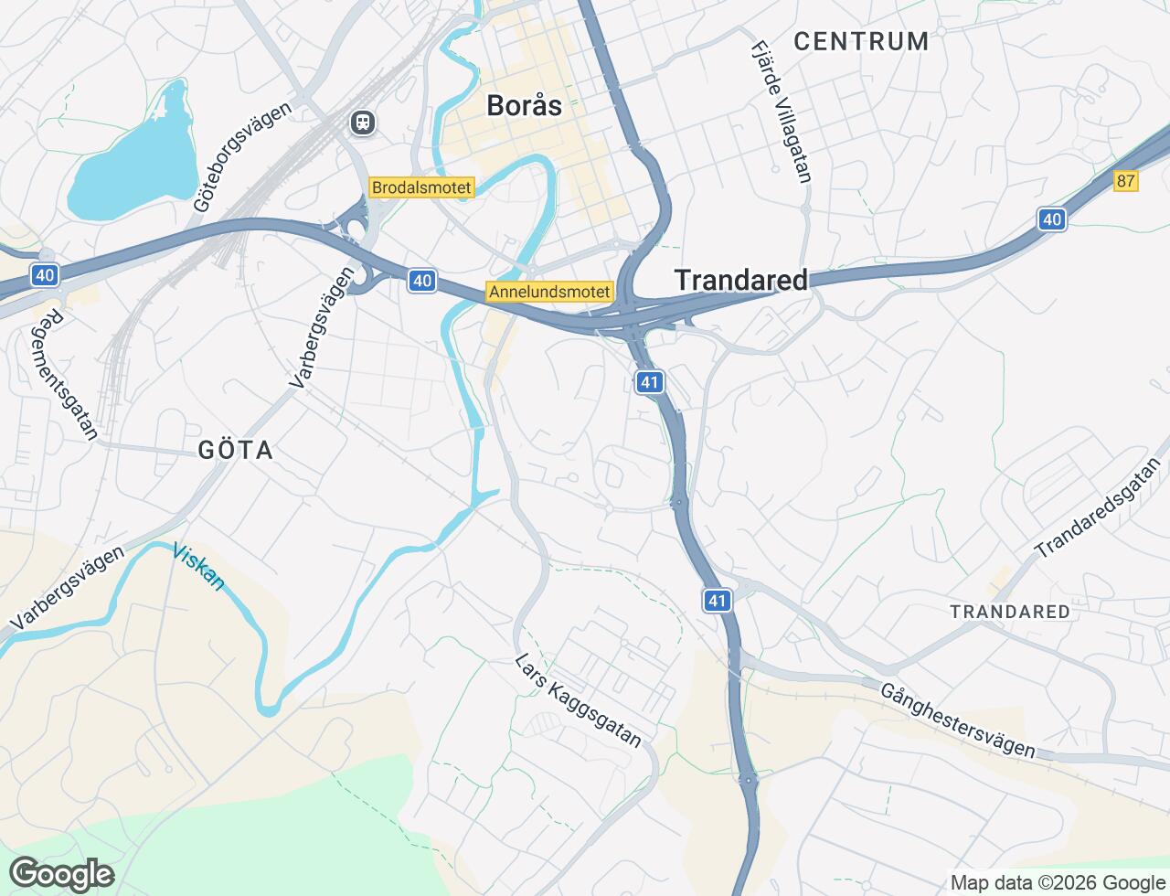 Karta över Kellgrensgatan 19 i 34 Borås