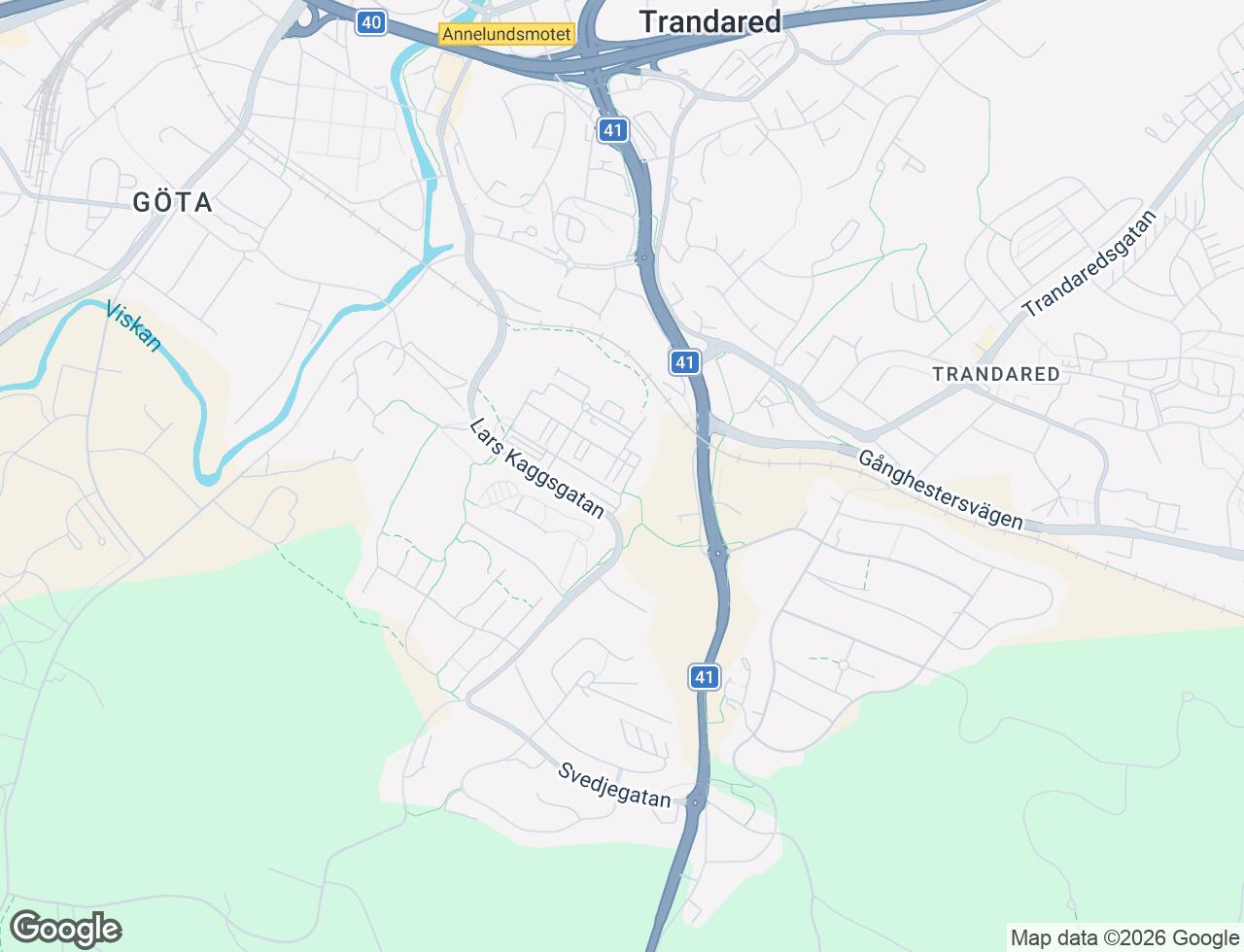 Karta över Lars Kaggsgatan 109 i 43 Borås