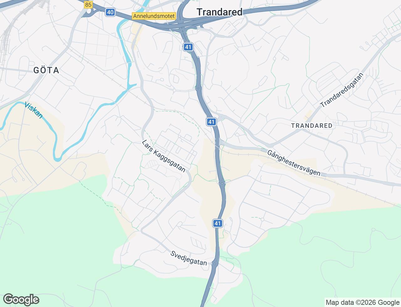 Karta över Lars Kaggsgatan 159 i 43 Borås