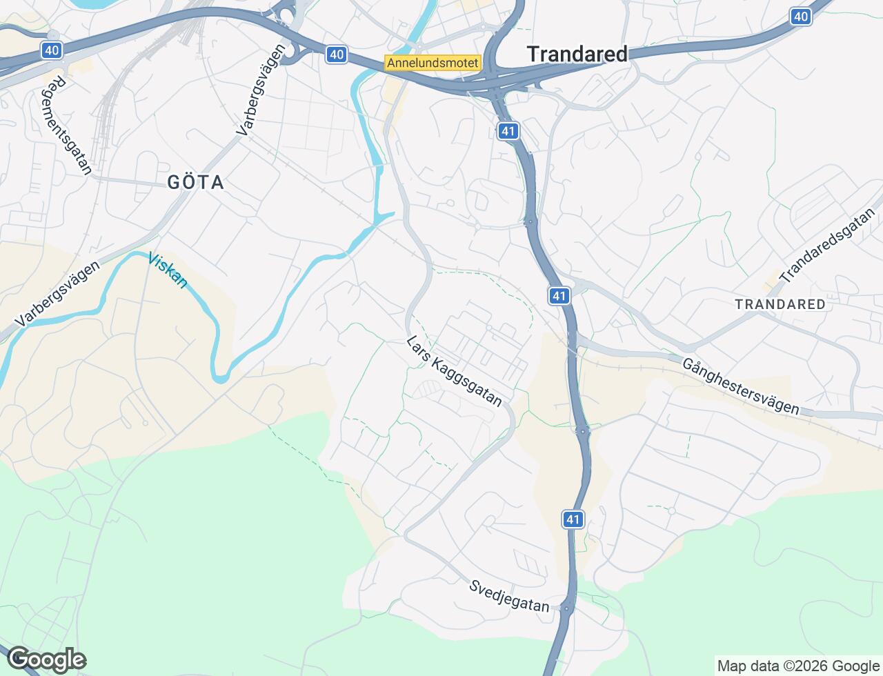 Karta över Lars Kaggsgatan 19 i 42 Borås