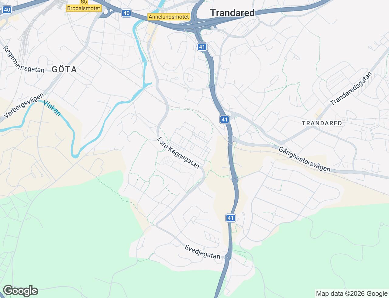 Karta över Lars Kaggsgatan 97 i 43 Borås