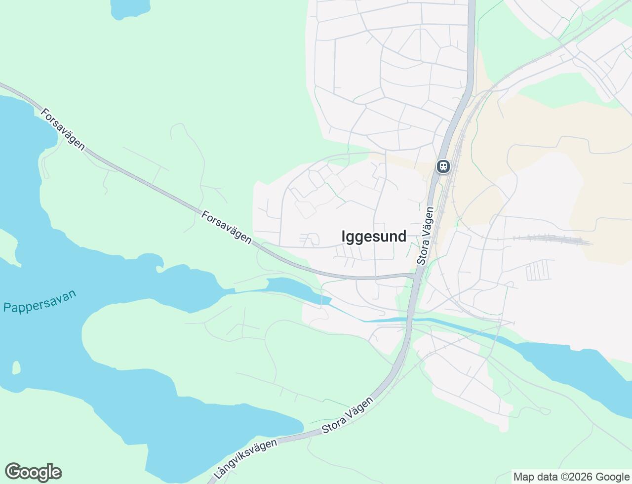 Karta över Centralgatan 16A i 30 Iggesund