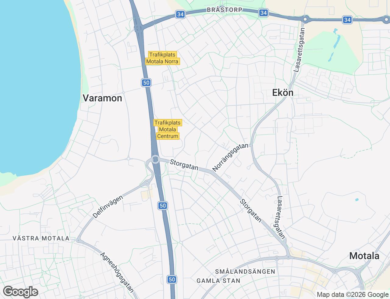 Karta över Luxorgatan 12 i 39 Motala