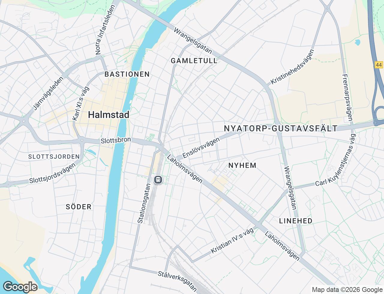 Karta över Enslövsvägen 15C i 48 Halmstad
