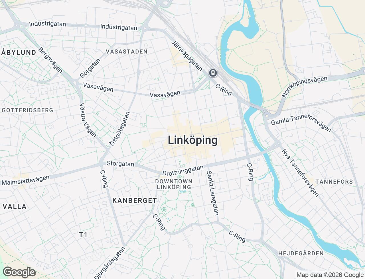 Karta över Linköping i Sverige