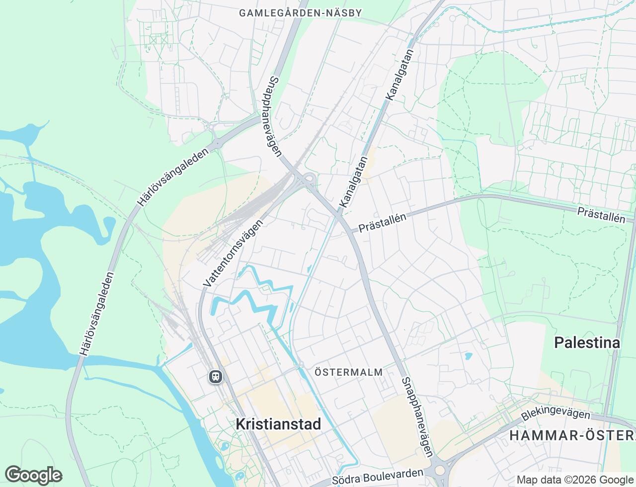 Karta över Kockumsgatan 4 i 32 Kristianstad