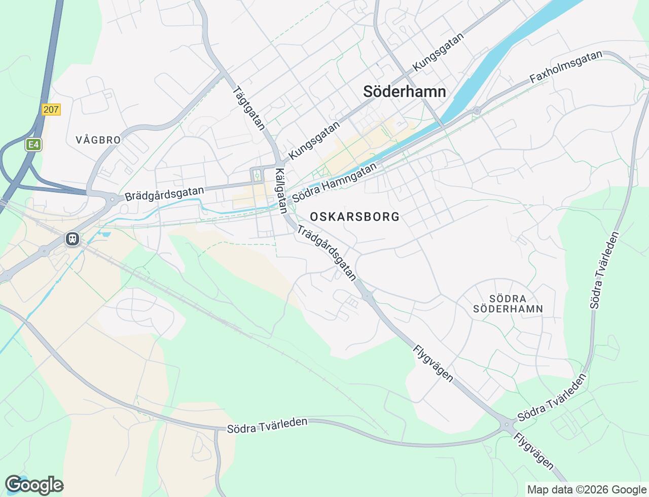 Karta över Trädgårdsgatan 16 i 32 Söderhamn