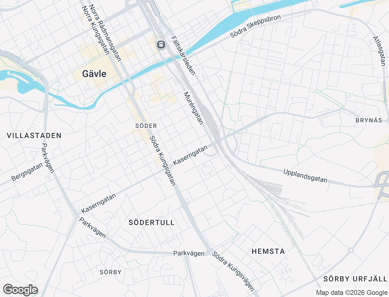 Karta över Nedre Åkargatan 72c i 51 Gävle
