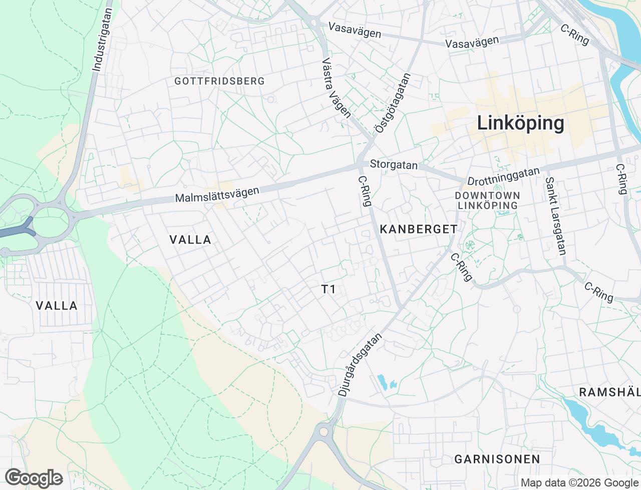 Karta över Kaptensgatan 6 i 12 Linköping