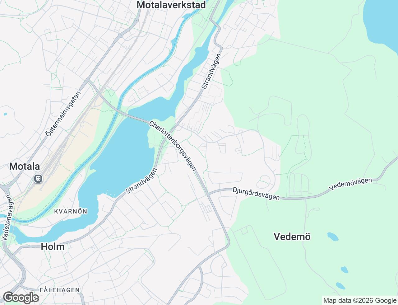 Karta över Lustigkullevägen 14B i 47 Motala