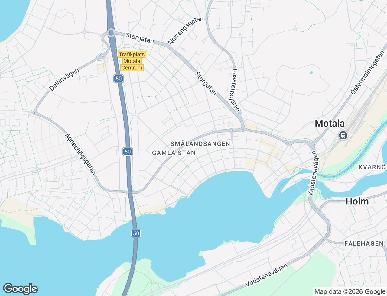 Karta över Timmermansgatan 24 i 26 Motala