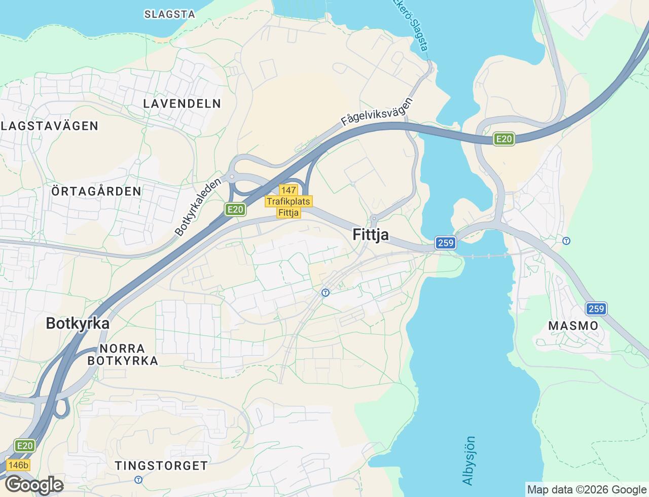 Karta över Forvägen 7 i 51 Norsborg