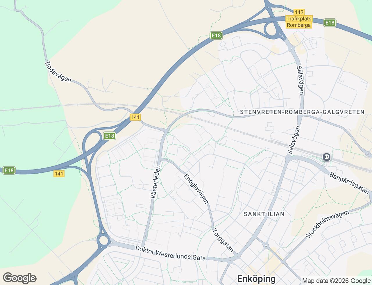 Karta över Örtagatan 10 i 32 Enköping