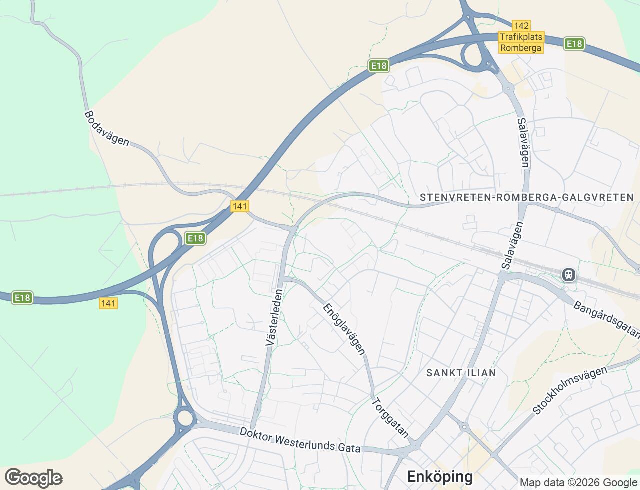 Karta över Örtagatan 12 i 32 Enköping
