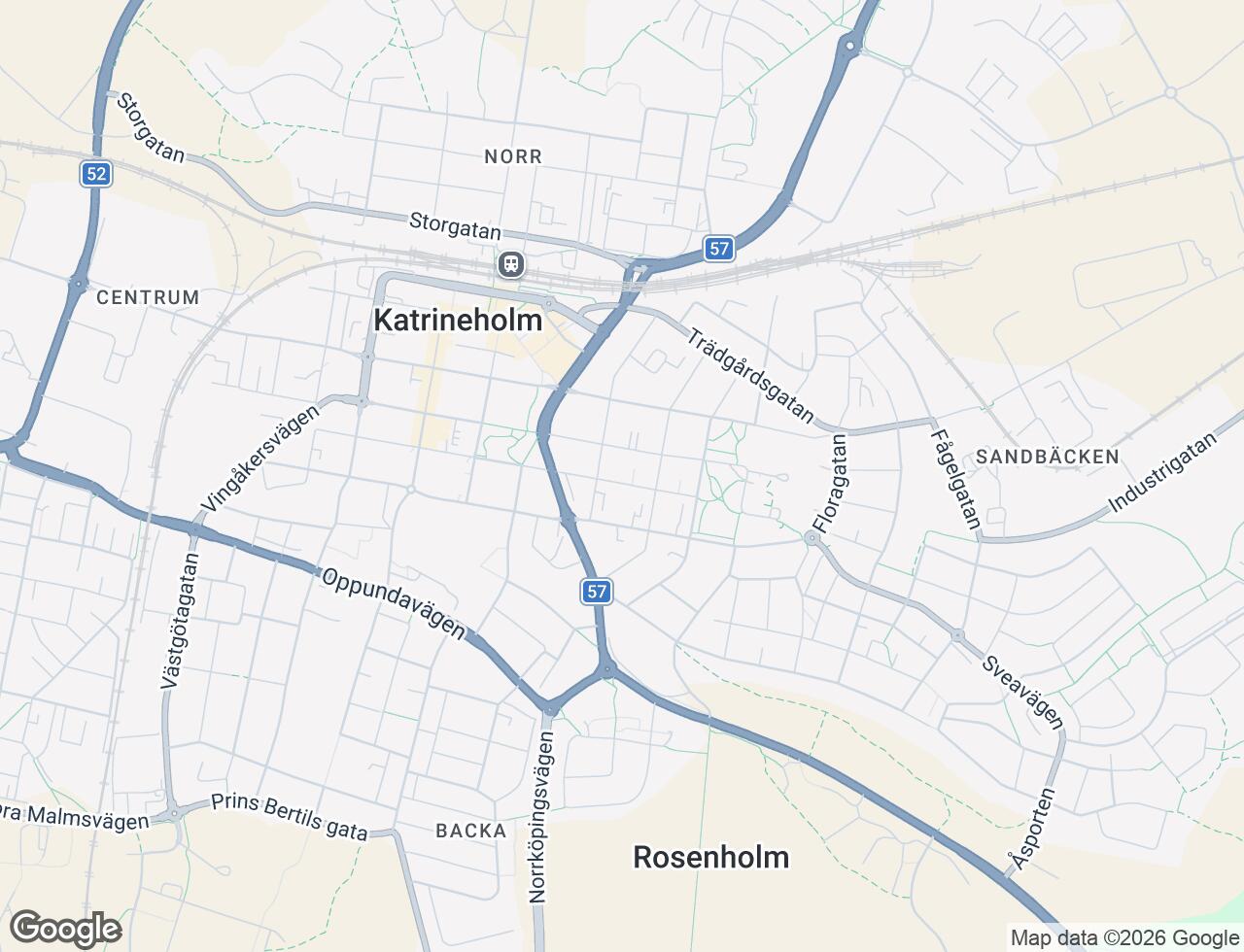Karta över Tegnérvägen 37B i 32 Katrineholm