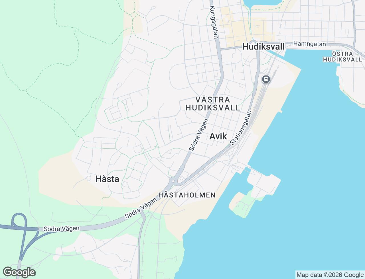 Karta över Byvägen 14A i 42 Hudiksvall